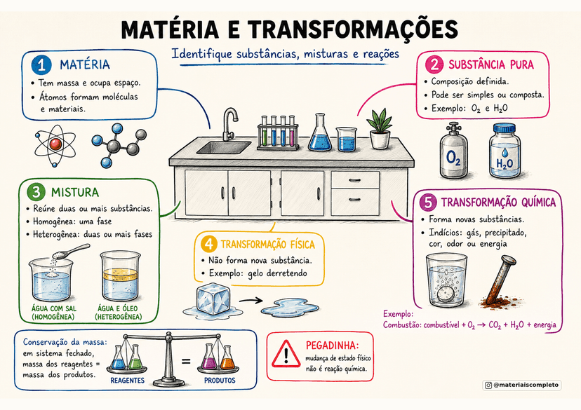 Página do material visual