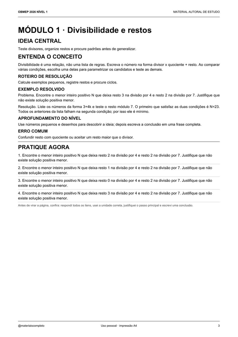 Amostra do material
