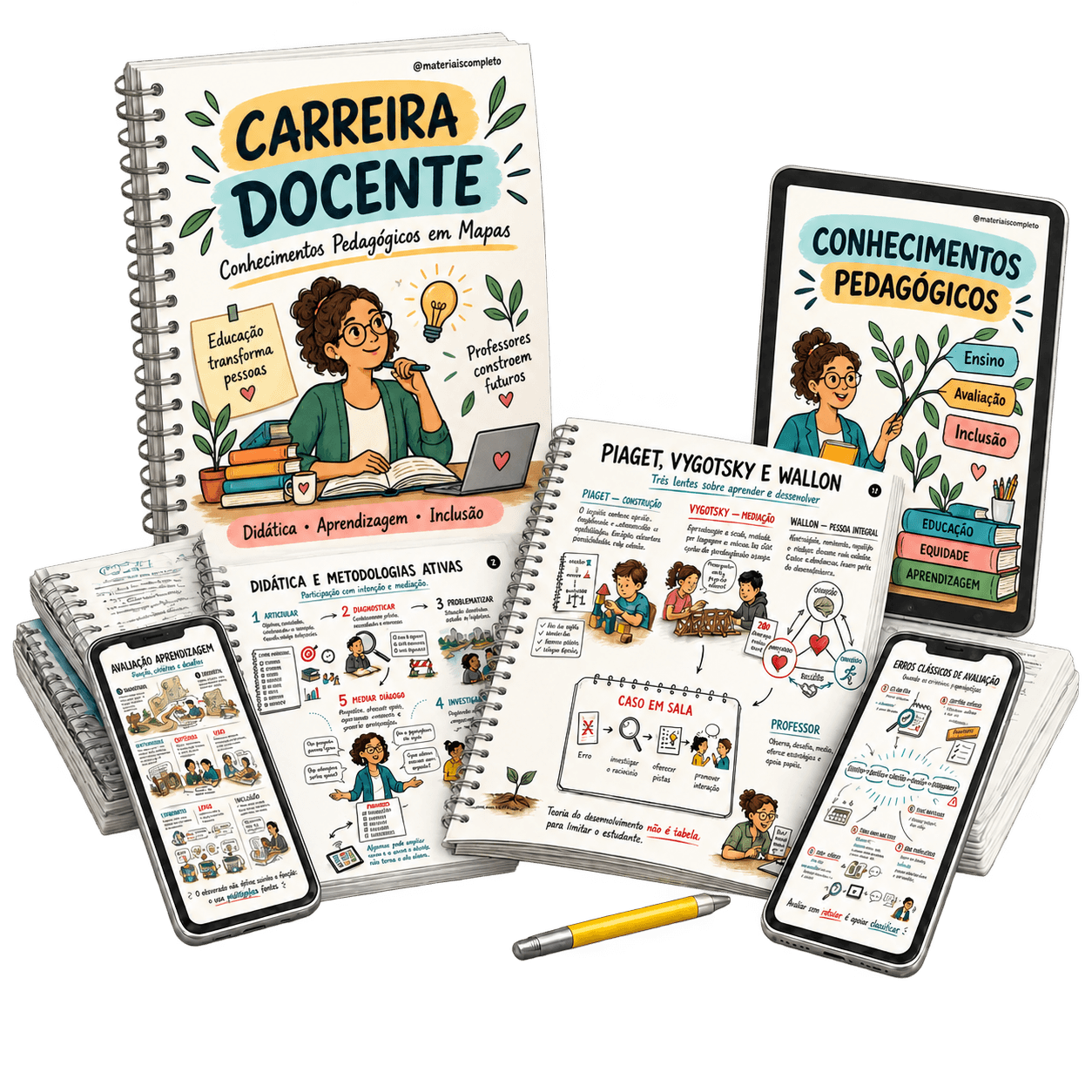 Carreira Docente — Conhecimentos Pedagógicos em Mapas: apresentação ilustrativa do material digital