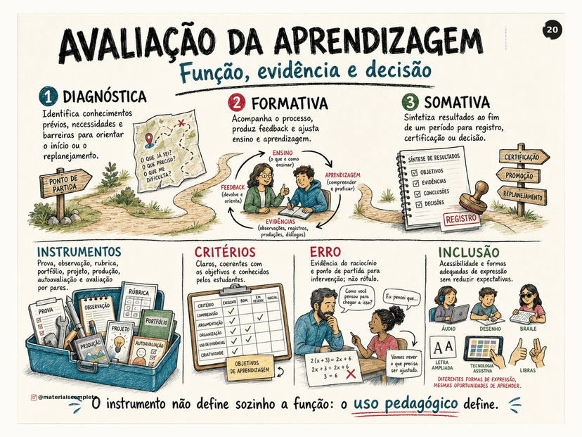 Página do material visual